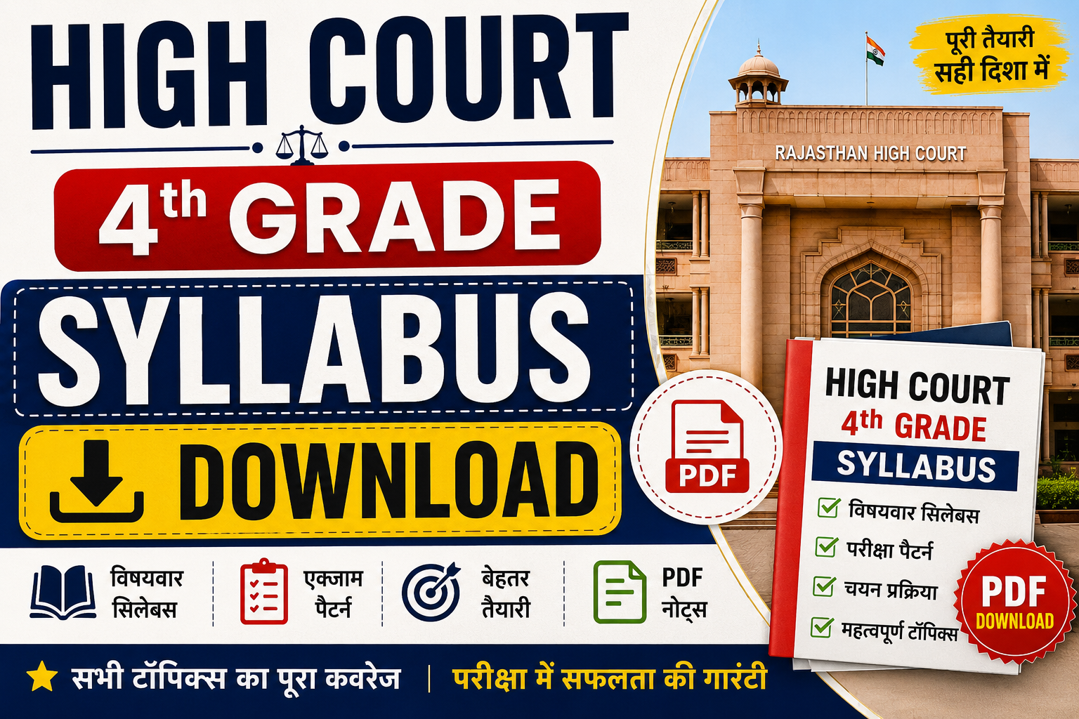HIGH COURT 4TH GRADE SYLLABUS 2026