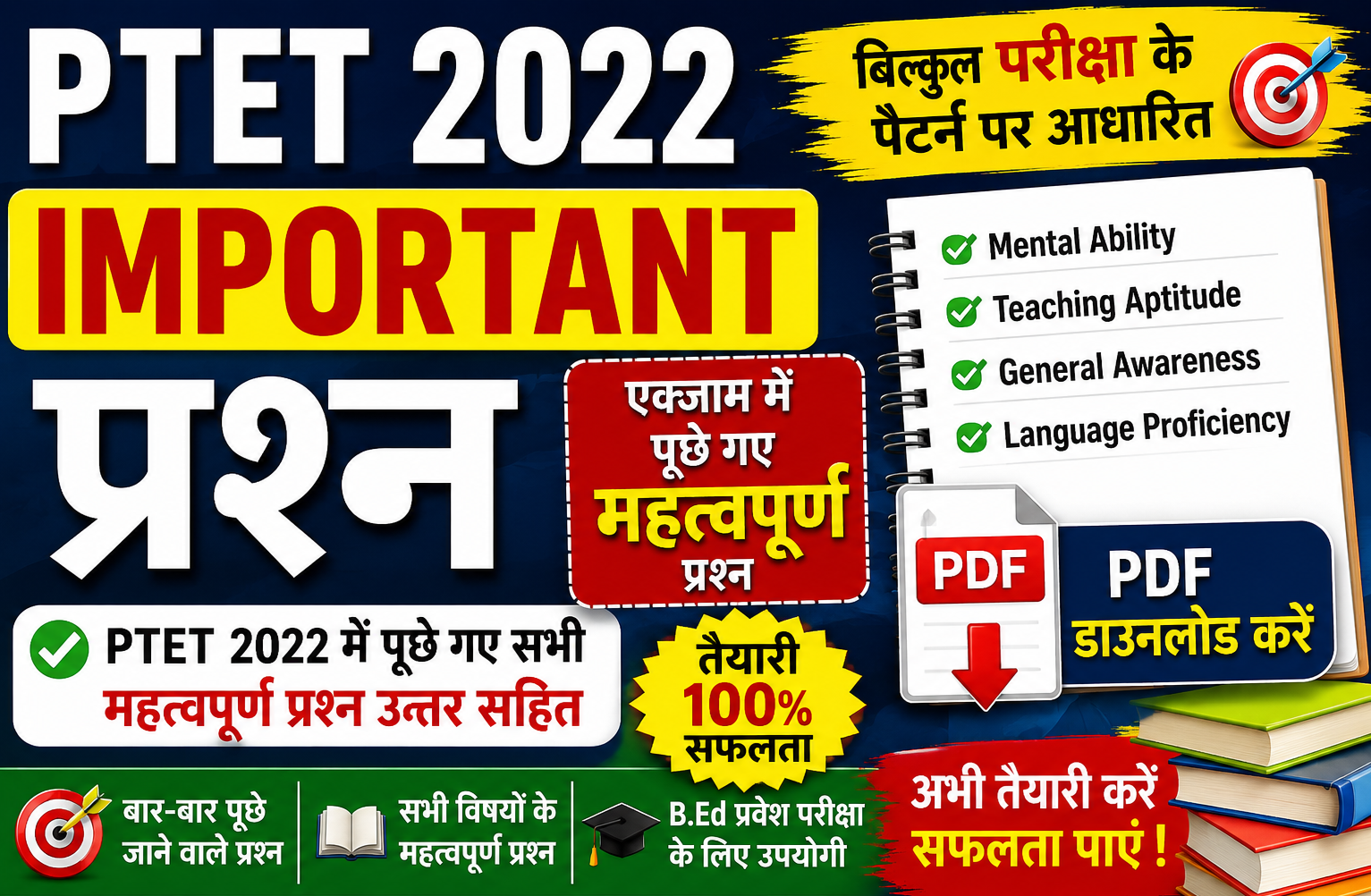 ptet important questions
