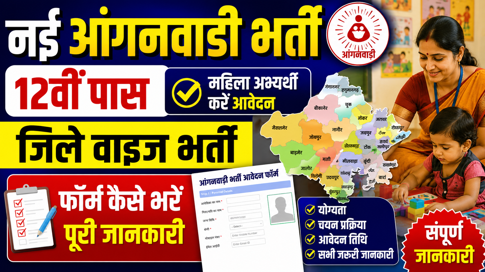 राजस्थान आँगनवाडी भर्ती 2026